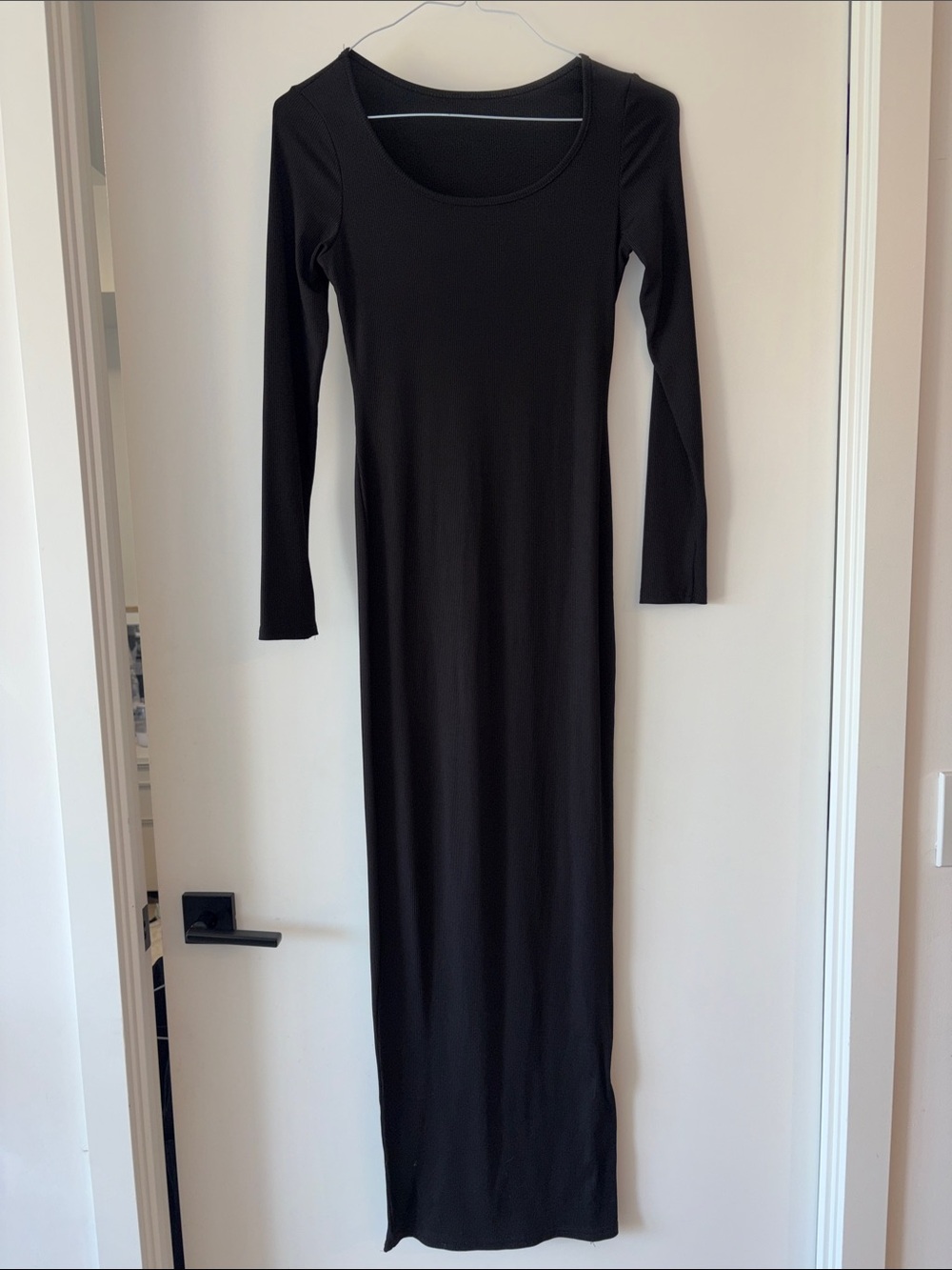 Classic Black Long Sleeve Maxi Dress